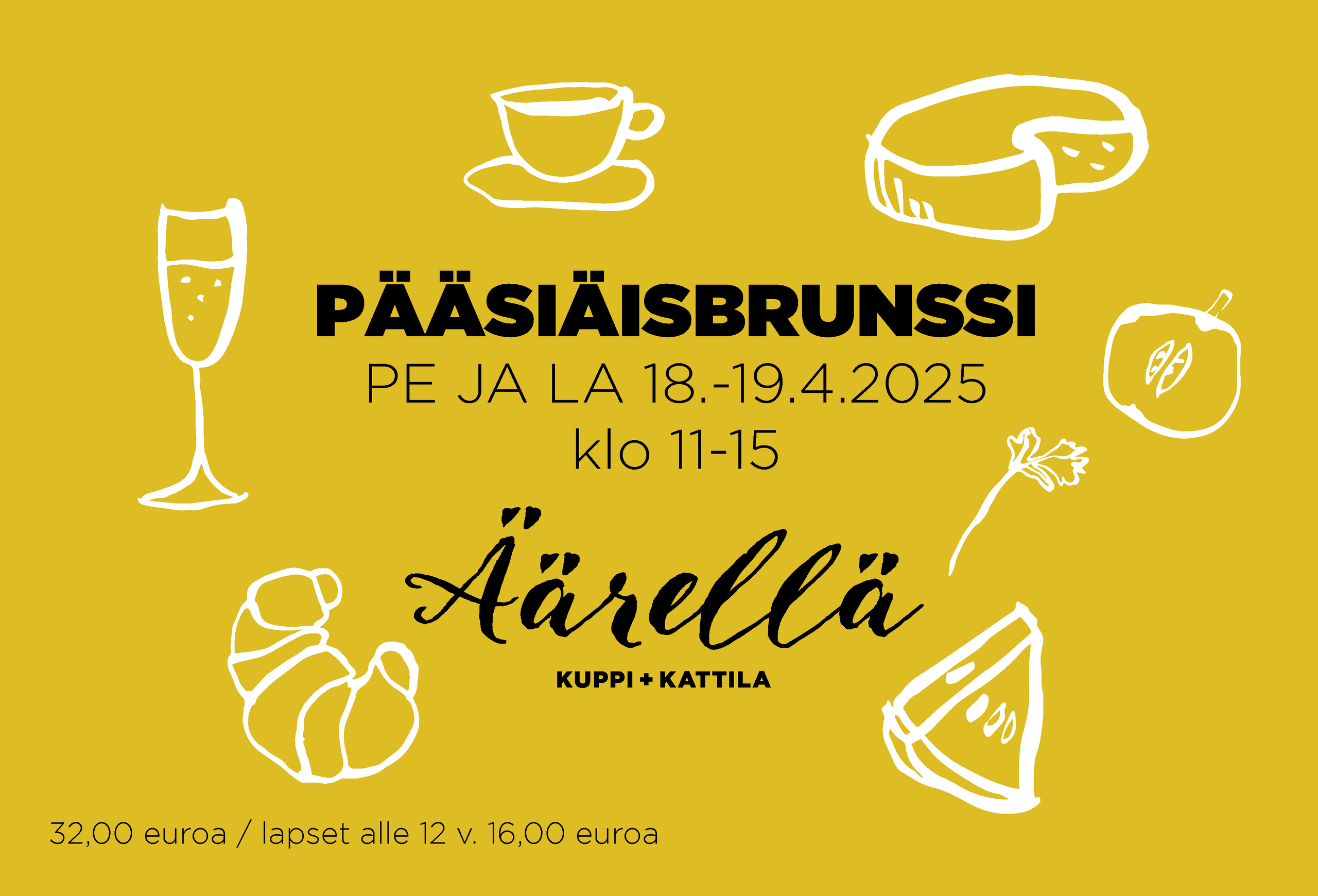 Pääsiäisbrunssi Äärellä pe-la 18.-19.4.2025 klo 11-15